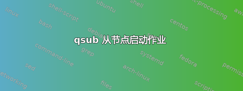 qsub 从节点启动作业