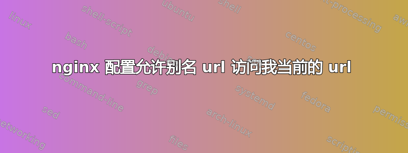 nginx 配置允许别名 url 访问我当前的 url