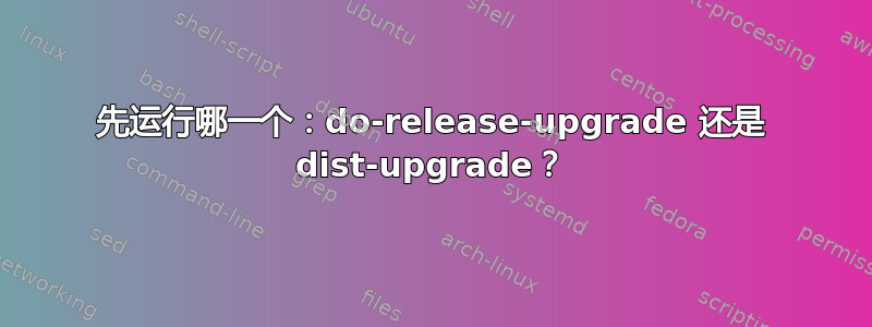 先运行哪一个：do-release-upgrade 还是 dist-upgrade？