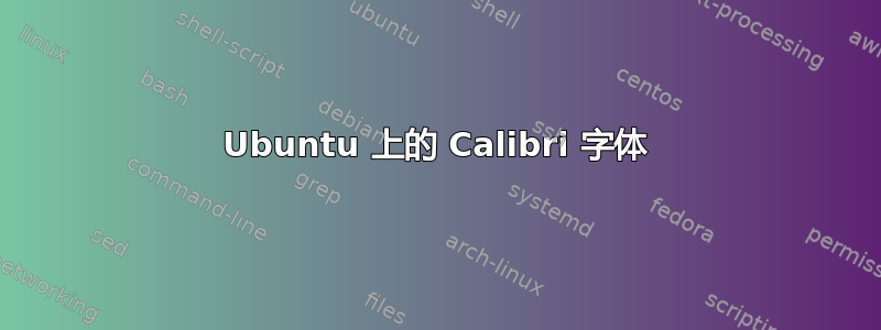 Ubuntu 上的 Calibri 字体