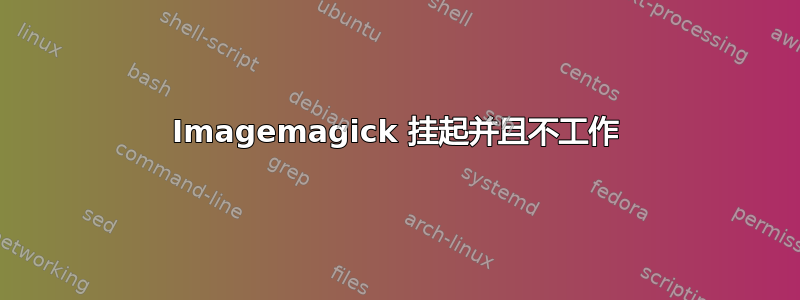 Imagemagick 挂起并且不工作