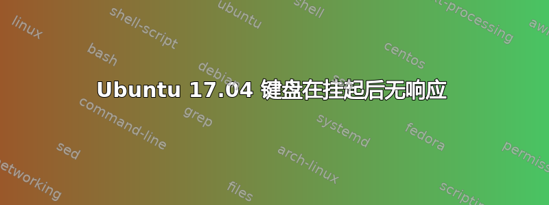 Ubuntu 17.04 键盘在挂起后无响应