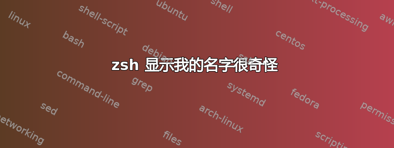 zsh 显示我的名字很奇怪