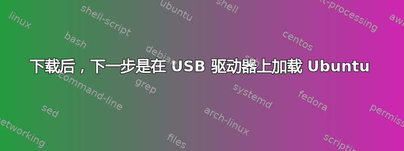 下载后，下一步是在 USB 驱动器上加载 Ubuntu