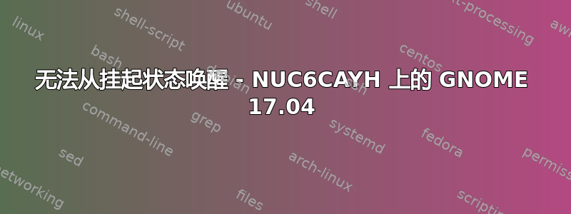 无法从挂起状态唤醒 - NUC6CAYH 上的 GNOME 17.04