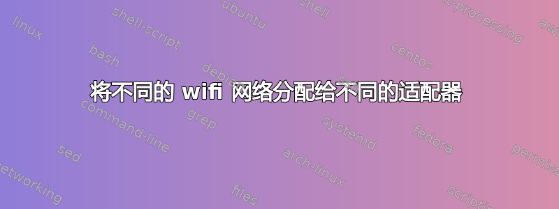 将不同的 wifi 网络分配给不同的适配器