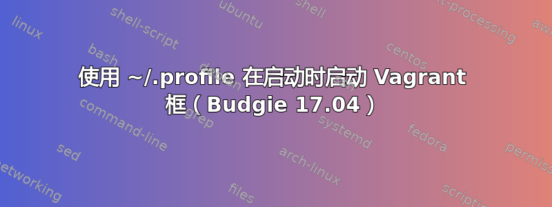 使用 ~/.profile 在启动时启动 Vagrant 框（Budgie 17.04）