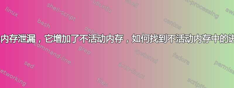 linux服务器内存泄漏，它增加了不活动内存，如何找到不活动内存中的进程并杀死？