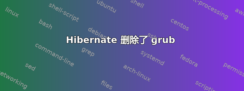 Hibernate 删除了 grub