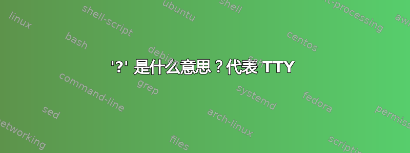 '?' 是什么意思？代表 TTY