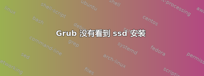 Grub 没有看到 ssd 安装