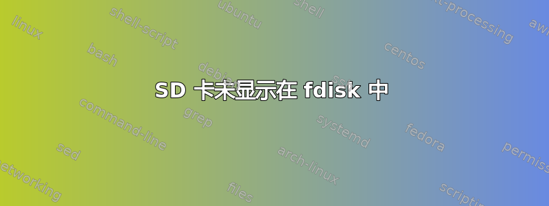 SD 卡未显示在 fdisk 中