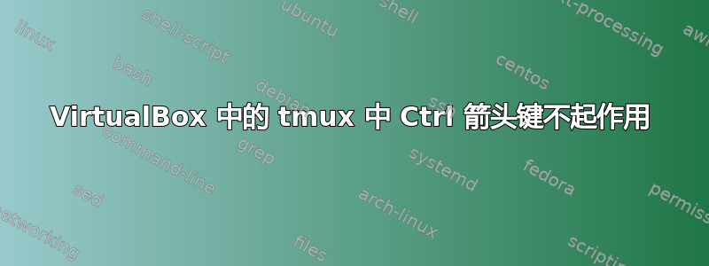 VirtualBox 中的 tmux 中 Ctrl 箭头键不起作用