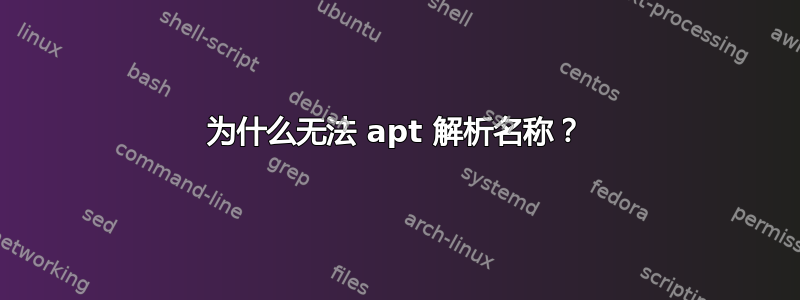 为什么无法 apt 解析名称？