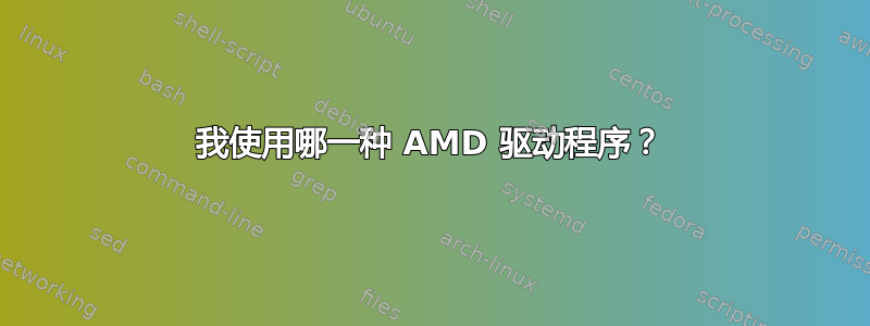 我使用哪一种 AMD 驱动程序？