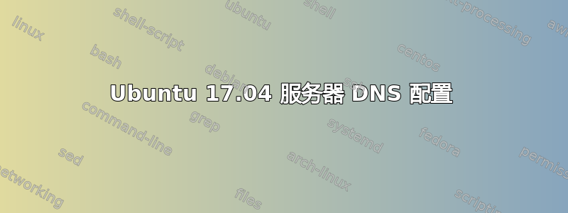 Ubuntu 17.04 服务器 DNS 配置