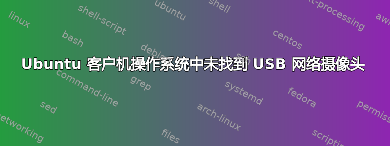 Ubuntu 客户机操作系统中未找到 USB 网络摄像头