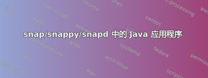 snap/snappy/snapd 中的 Java 应用程序