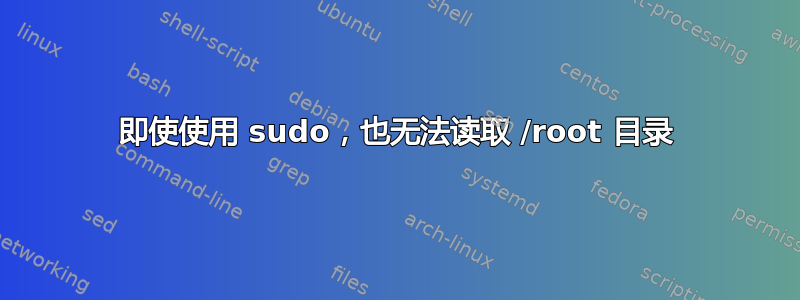 即使使用 sudo，也无法读取 /root 目录