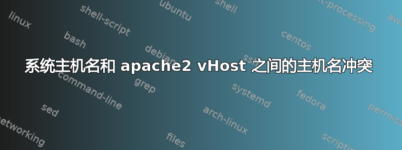 系统主机名和 apache2 vHost 之间的主机名冲突