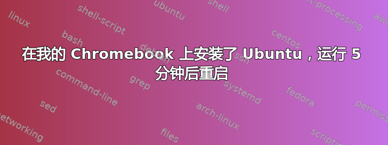 在我的 Chromebook 上安装了 Ubuntu，运行 5 分钟后重启