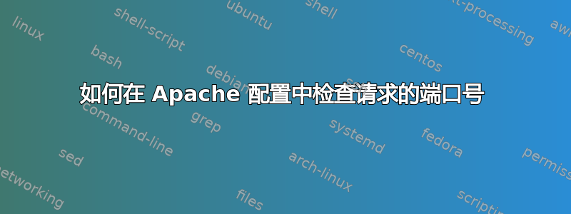 如何在 Apache 配置中检查请求的端口号