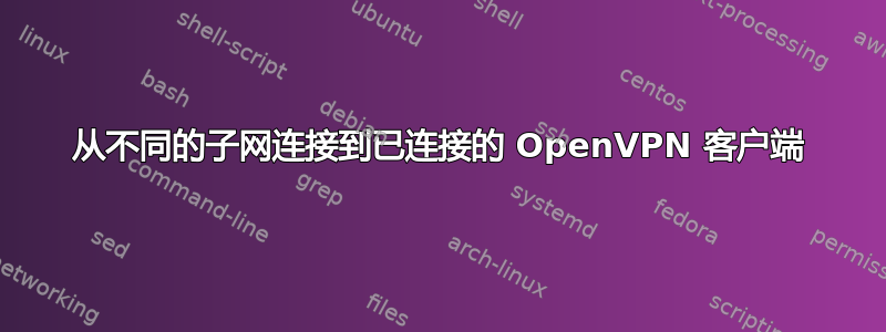 从不同的子网连接到已连接的 OpenVPN 客户端