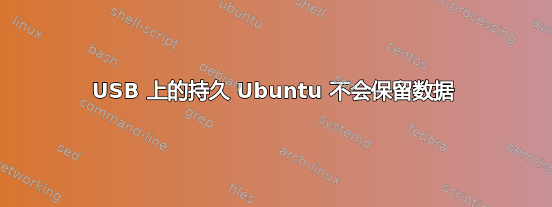 USB 上的持久 Ubuntu 不会保留数据