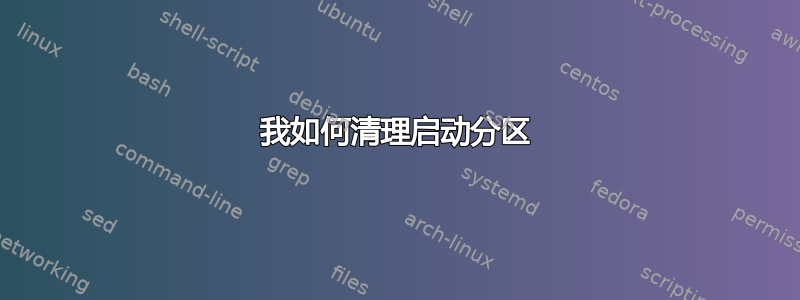 我如何清理启动分区