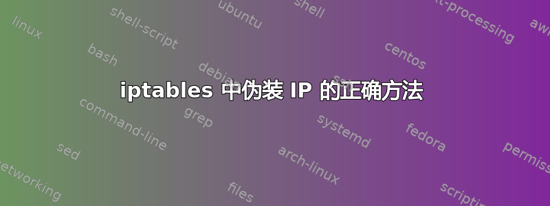 iptables 中伪装 IP 的正确方法