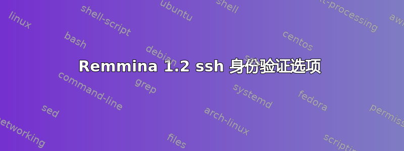 Remmina 1.2 ssh 身份验证选项