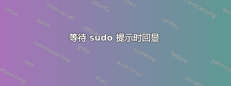 等待 sudo 提示时回显