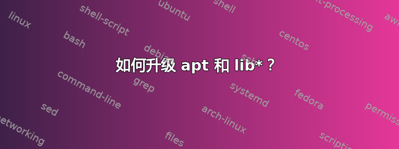 如何升级 apt 和 lib*？