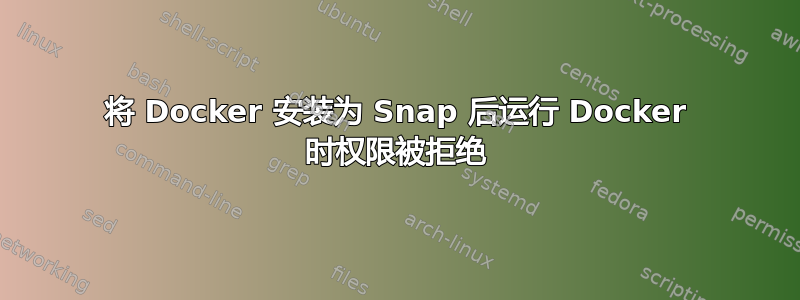 将 Docker 安装为 Snap 后运行 Docker 时权限被拒绝