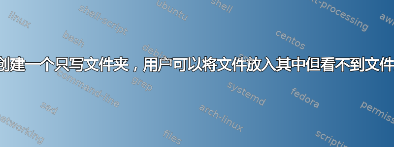 是否可以创建一个只写文件夹，用户可以将文件放入其中但看不到文件夹内容？