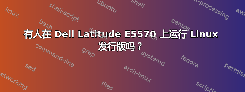 有人在 Dell Latitude E5570 上运行 Linux 发行版吗？