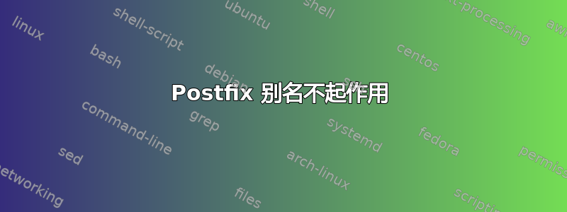 Postfix 别名不起作用