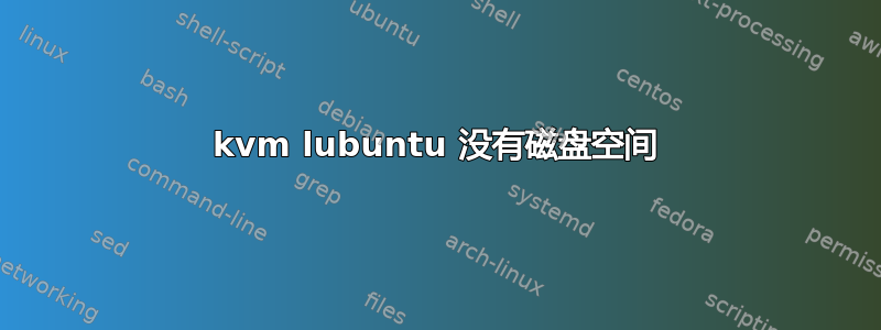 kvm lubuntu 没有磁盘空间