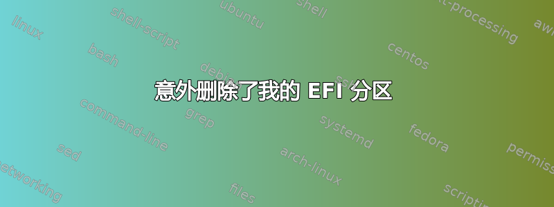 意外删除了我的 EFI 分区