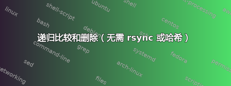 递归比较和删除（无需 rsync 或哈希）