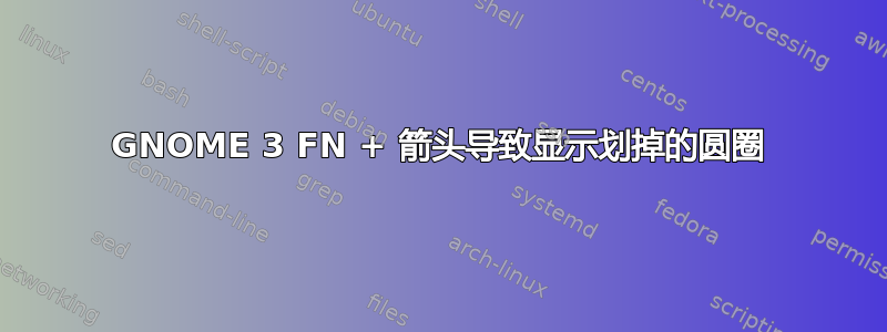 GNOME 3 FN + 箭头导致显示划掉的圆圈