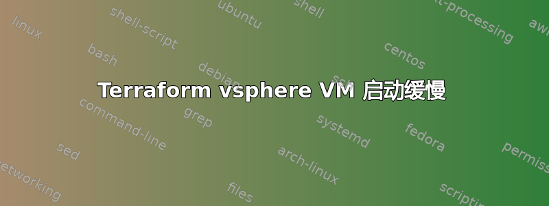 Terraform vsphere VM 启动缓慢