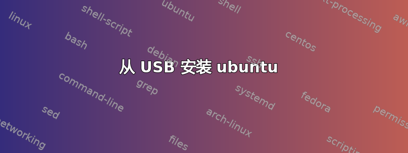 从 USB 安装 ubuntu 