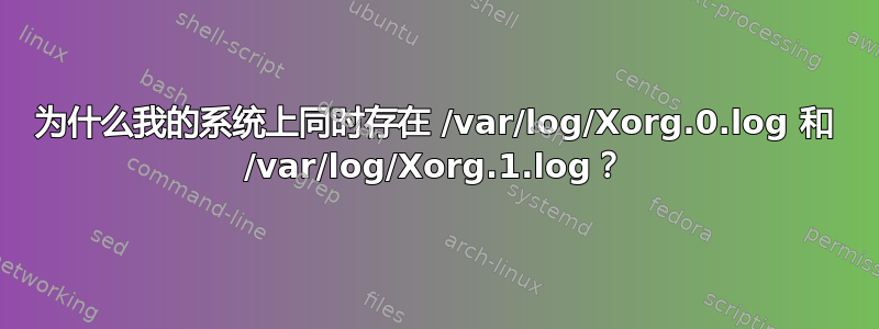 为什么我的系统上同时存在 /var/log/Xorg.0.log 和 /var/log/Xorg.1.log？