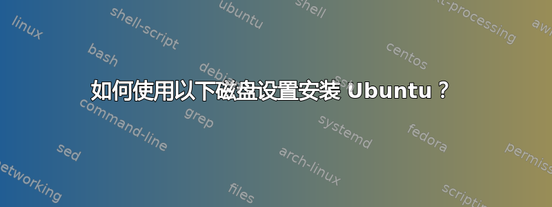 如何使用以下磁盘设置安装 Ubuntu？