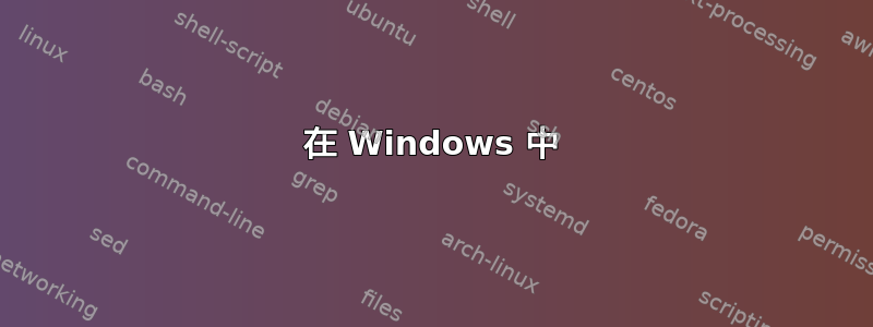 在 Windows 中