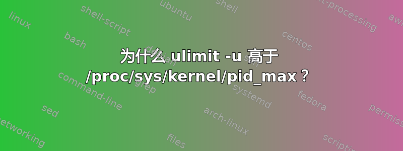 为什么 ulimit -u 高于 /proc/sys/kernel/pid_max？