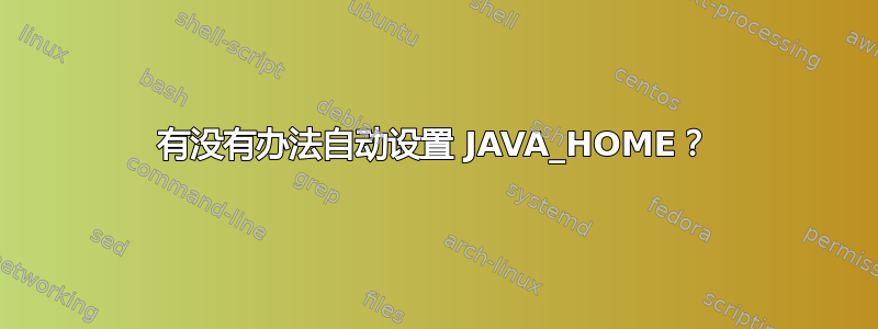 有没有办法自动设置 JAVA_HOME？