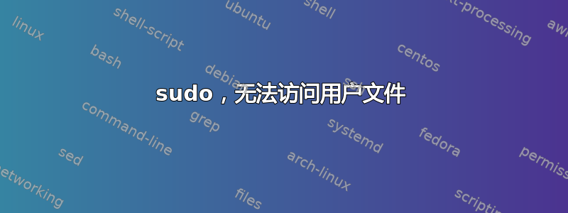 sudo，无法访问用户文件