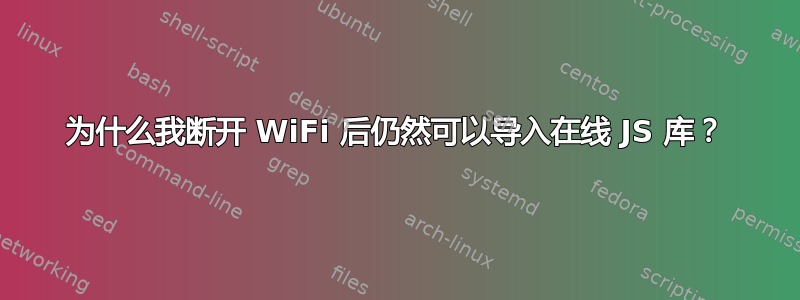 为什么我断开 WiFi 后仍然可以导入在线 JS 库？